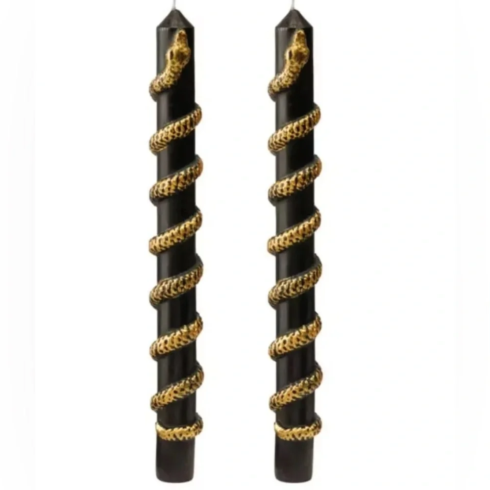 Kirkton House Halloween Mummy and Snake Taper Candle Set